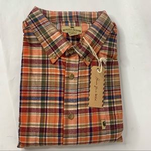 NWT Buffalo Jackson Trading Co Men's Plaid Long Sleeve Shirt Size XXL